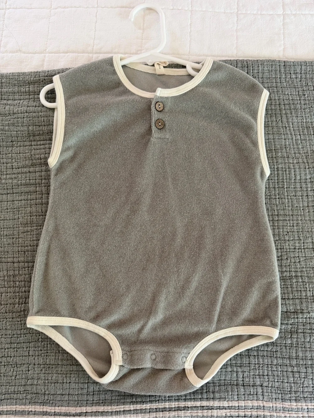 Rylee + Cru Terrycloth One-Piece with Contrast Trim